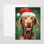 Vizsla Kerstmis Feestdagenkaart (Voorkant / Achterkant)
