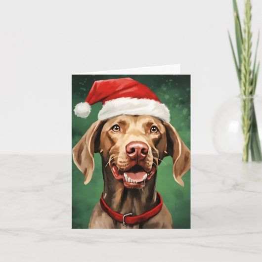 Vizsla Kerstmis Kaart (Voorkant)