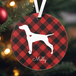 Vizsla Kerstmis Pset Dog Naam Ornament