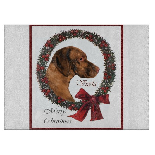 Vizsla Kerstmis Snijplank (Voorkant)