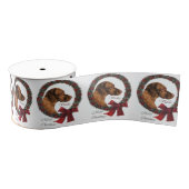 Vizsla Kerstmis Wreath Grosgrain Lint (Spoel)