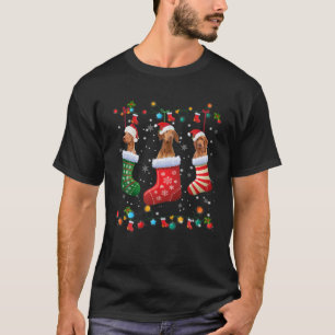 Vizsla kerstsokken Funny Xmas Vizsla Hondenliefheb T-shirt