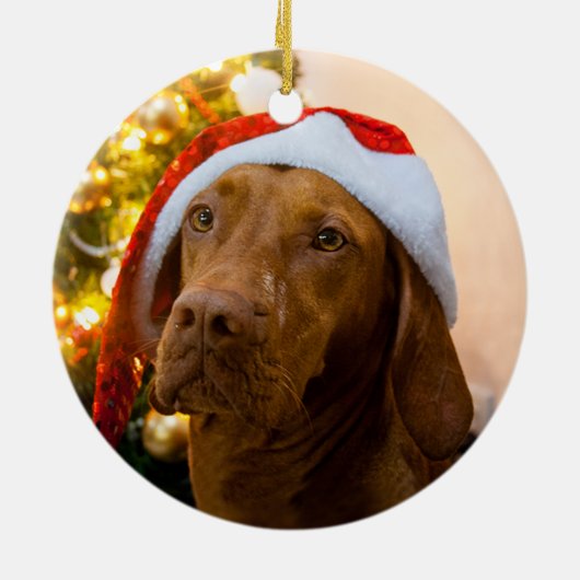 Vizsla kerstversiering (Dolly) Keramisch Ornament (Achterkant)
