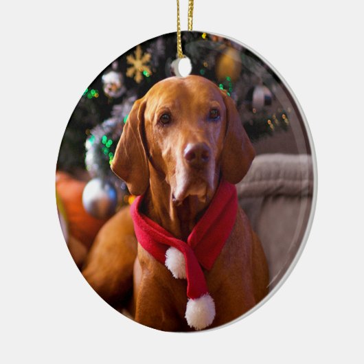 Vizsla kerstversiering (Henry) Keramisch Ornament (Links)