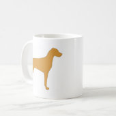 Vizsla kleur silhouet koffiemok (Voorkant links)