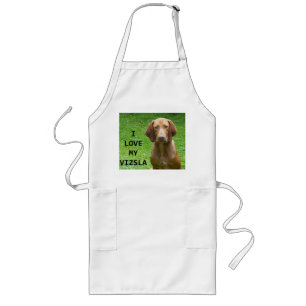 vizsla liefde met foto lang schort