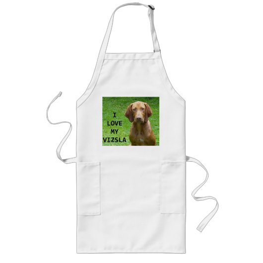 vizsla liefde met foto lang schort (Voorkant)