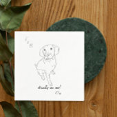 vizsla lijn tekening Bruiloft Cocktail servetten