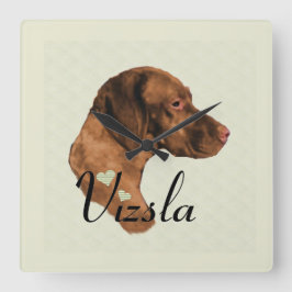 Vizsla Love Gifts Vierkante Klok