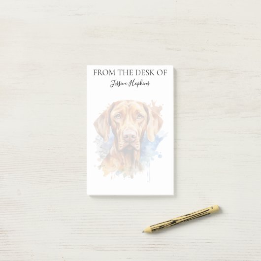 Vizsla Lover Monogrammed Dog Post-it® Notes (Op bureau)