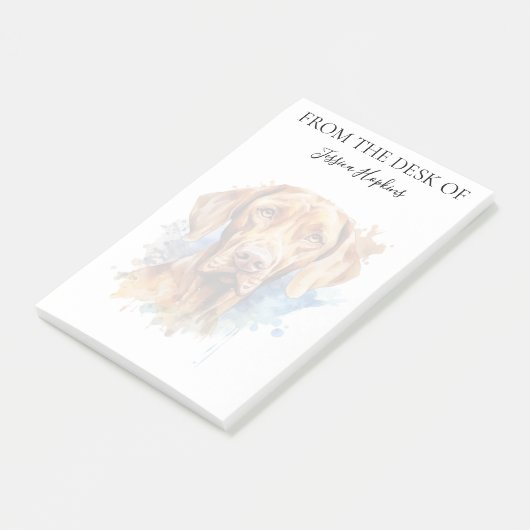 Vizsla Lover Monogrammed Dog Post-it® Notes (Schuin)