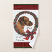 Vizsla Lovers Kerstmis Bad Handdoek (Handdoek)