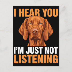 vizsla-luisterend-grappig-hond-portret-thee_2026 feestdagenkaart