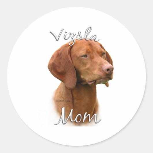 Vizsla mam 2 ronde sticker (Voorkant)