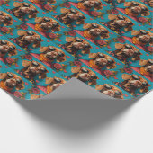 Vizsla met Hartrozen Valentijnsdag Cadeaupapier (Hoek)