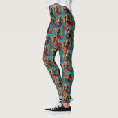 Vizsla met Hartrozen Valentijnsdag  Leggings (Links)