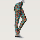 Vizsla met Hartrozen Valentijnsdag  Leggings (Rechts)