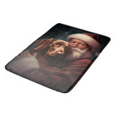 Vizsla met Sinterklaas Feestelijke Kerstmis Badmat (Gekanteld)