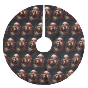 Vizsla met Sinterklaas Feestelijke Kerstmis Kerstboom Rok