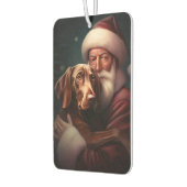 Vizsla met Sinterklaas Feestelijke Kerstmis Luchtverfrisser (Links)