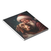 Vizsla met Sinterklaas Feestelijke Kerstmis Notitieblok (Schuin)