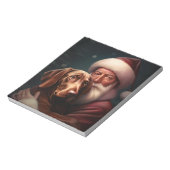 Vizsla met Sinterklaas Feestelijke Kerstmis Notitieblok (Linkerzijde)