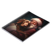 Vizsla met Sinterklaas Feestelijke Kerstmis Notitieboek (Linkerzijde)