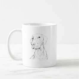 Vizsla Minimalistische Inkt Honden Koffiemok