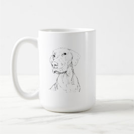 Vizsla Minimalistische Inkt Honden Koffiemok