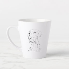 Vizsla Minimalistische Inkt Honden Koffiemok Latte Mok
