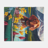 Vizsla on a Paddle: A Scenic Adventure Fleece Deken (Voorkant (Horizontaal))
