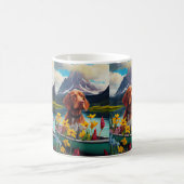 Vizsla op een peddel: een Schilderachtig avontuur Koffiemok (Center)