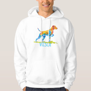 VIZSLA op PUNT in levendige kleuren Hoodie