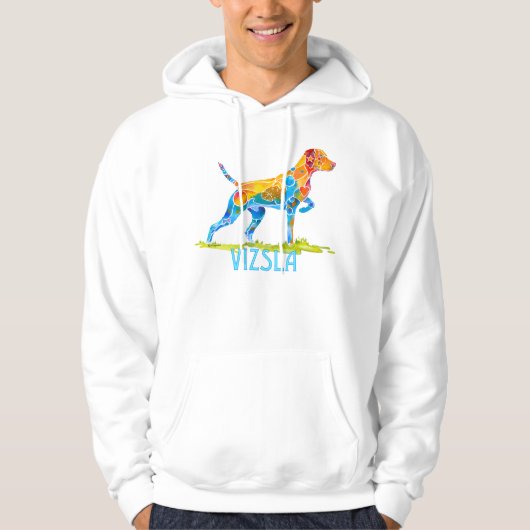 VIZSLA op PUNT in levendige kleuren Hoodie (Voorkant)