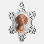 Vizsla-Ornament Tin Sneeuwvlok Ornament (Rechts)