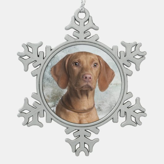 Vizsla-Ornament Tin Sneeuwvlok Ornament (Voorkant)