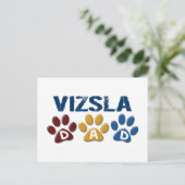 VIZSLA Paw Print 1 Briefkaart (Staand voorkant)