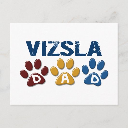 VIZSLA Paw Print 1 Briefkaart (Voorkant)