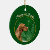 Vizsla Peace Keramisch Ornament (Rechts)