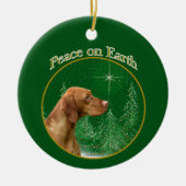 Vizsla Peace Keramisch Ornament (Voorkant)