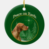Vizsla Peace Keramisch Ornament (Achterkant)