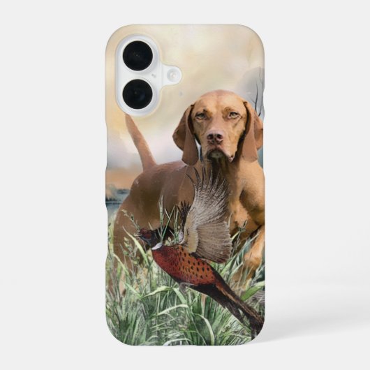Vizsla & Pheasant iPhone 16 Hoesje (Achterkant)