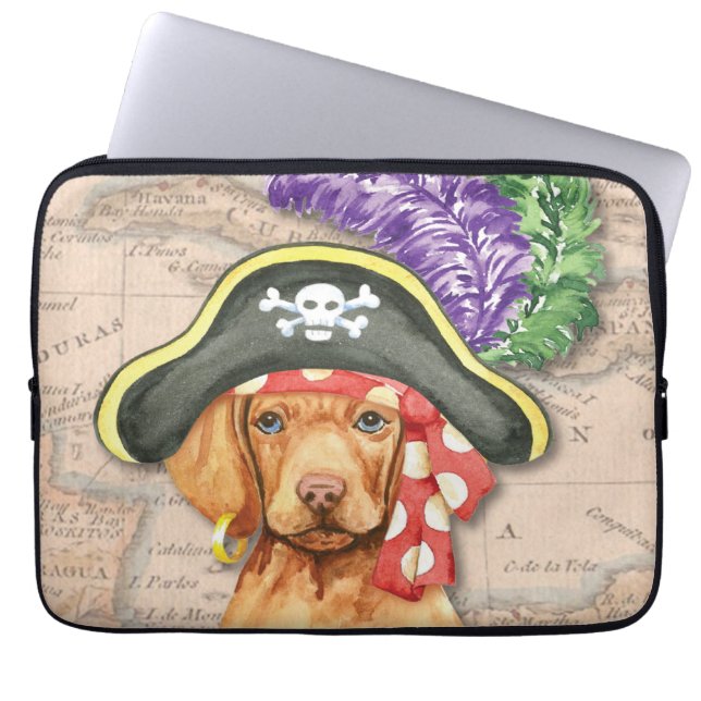 Vizsla Pirate Laptop Sleeve (Voorkant)