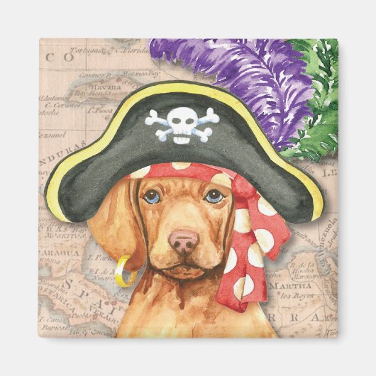Vizsla Pirate Magneet (Voorkant)