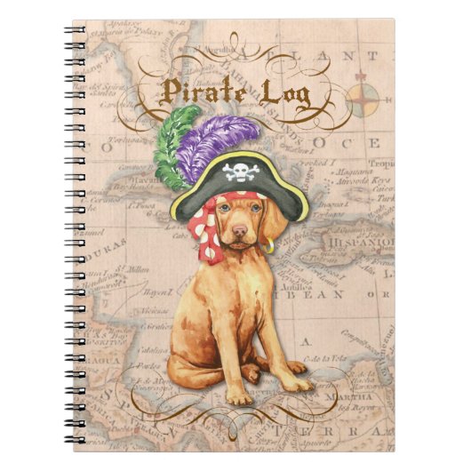 Vizsla Pirate Notitieboek (Voorkant)