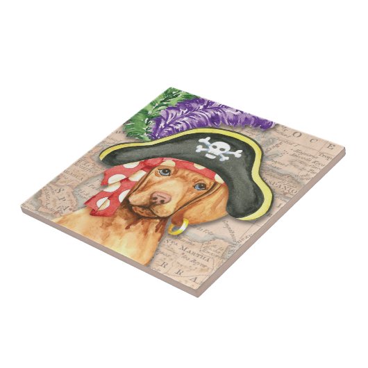 Vizsla Pirate Tegeltje (Zijkant)