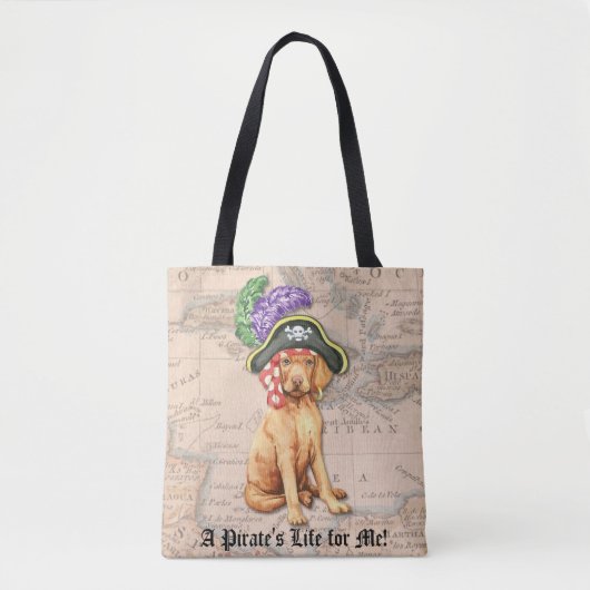Vizsla Pirate Tote Bag (Voorkant)