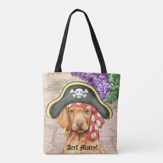 Vizsla Pirate Tote Bag (Achterkant)