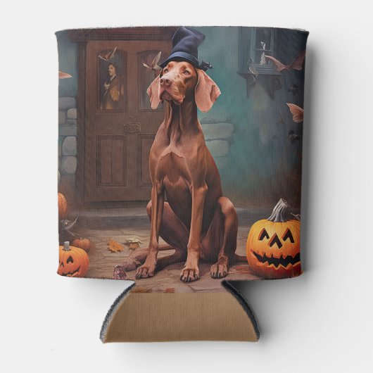 Vizsla pompoenen Halloween eng Blikjeskoeler (Voorkant)