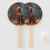 Vizsla pompoenen Halloween eng Handwaaier (Voorkant en achterkant)
